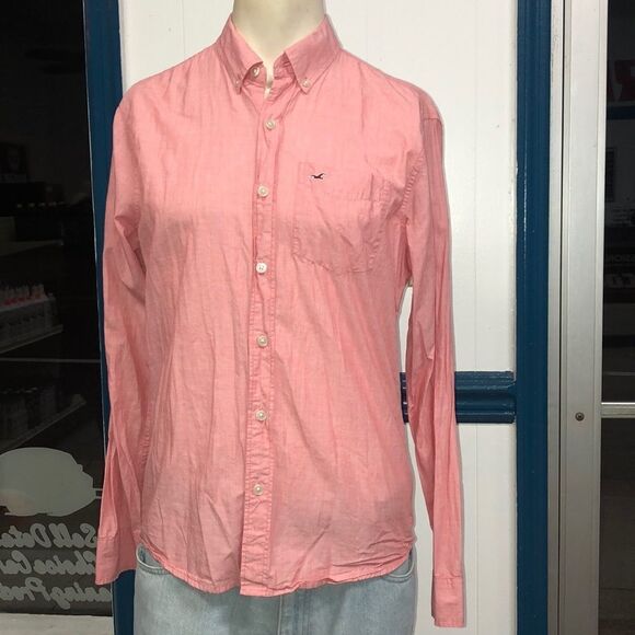 Men’s M Hollister Cotton Button Down Dress… - Picture 1 of 4